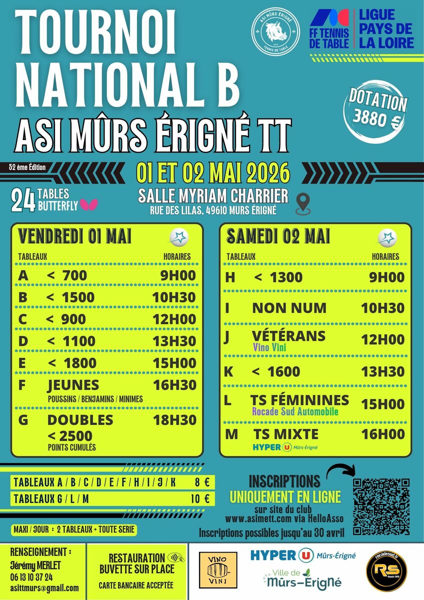 Tournoi Familles + Tournoi National B