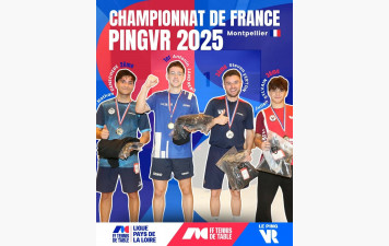 Médaille de bronze en France Ping VR