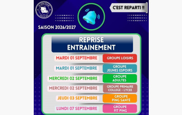 Reprise des entrainements